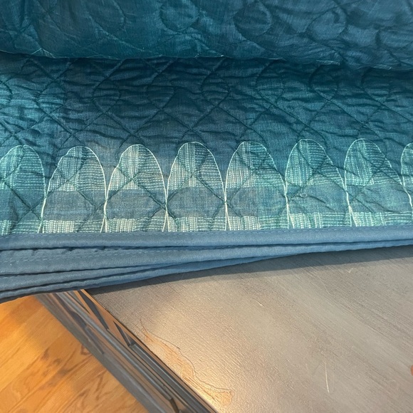 OPALHOUSE Jungalow Teal Design Colored Double Sided Quilted Blanket - Picture 6 of 14